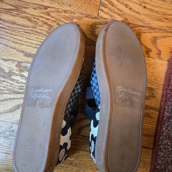 Gudrun Leather Ballet Flats. Size 37. Black, Cream, Pink - Picture 2 of 4